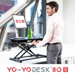 Yo-Yo DESK® 80-S Desk Riser | SLIM Desk for Single Screen | Only £150 ...